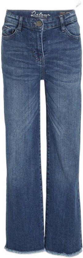 Retour Jeans high waist wide leg jeans Missour medium blue denim Blauw Meisjes Stretchdenim 104