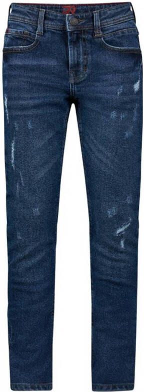 Retour Jeans tapered fit jeans Wulf raw blue denim Blauw Jongens Stretchdenim 104