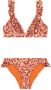 Shiwi triangel bikini Bella met ruches oranje geel bruin Meisjes Gerecycled polyester 146 152 - Thumbnail 2