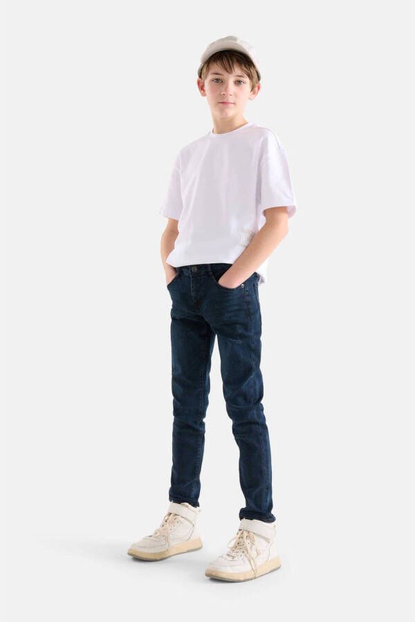 Shoeby regular fit jeans blueblack Blauw Jongens Stretchdenim Effen 128