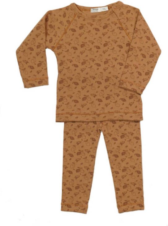 Snoozebaby pyjama Toffee Bruin Katoen (biologisch) Ronde hals 86 92