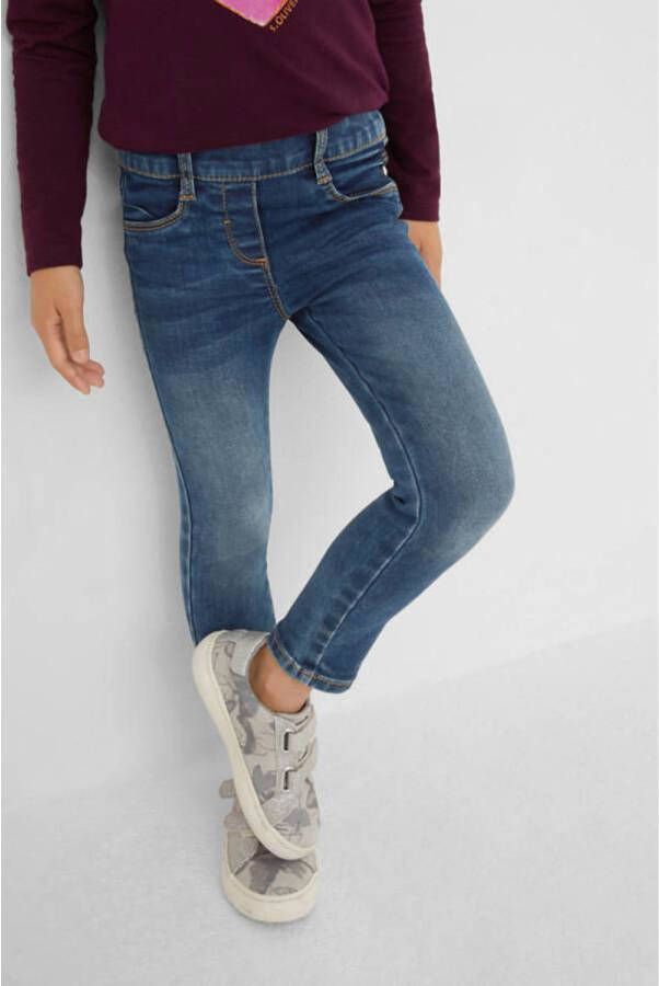S.Oliver regular fit jeans blauw Meisjes Katoen Effen 110