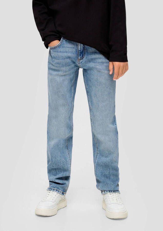 S.Oliver regular fit jeans medium blue denim Blauw Effen 158