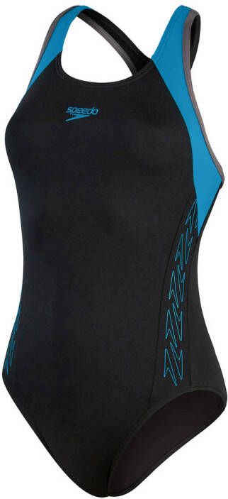 Speedo ECO Endurance+ sportbadpa Hyperboom Splice zwart blauw