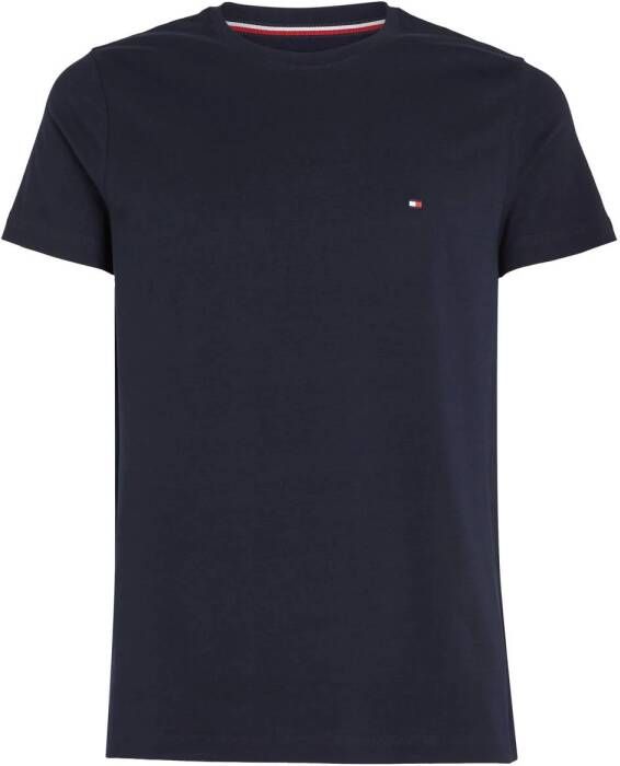 TOMMY HILFIGER Heren Polo's & T-shirts Core Stretch Slim C-neck Donkerblauw