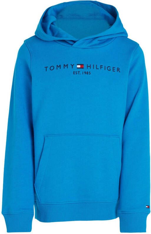 Tommy Hilfiger hoodie U ESSENTIAL met logo hardblauw Sweater Sweat (duurzaam) Capuchon 140