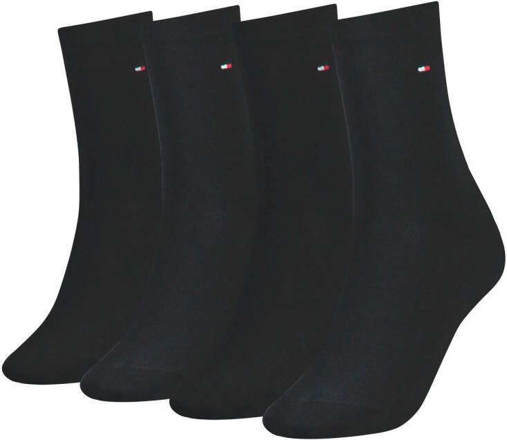 Tommy Hilfiger sokken met logo set van 4 zwart