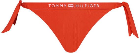 Tommy Hilfiger strik bikinibroekje met ribstructuur oranje