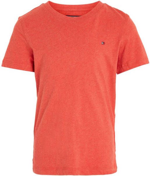 Tommy Hilfiger Shirt met ronde hals BASIC CN KNIT S S met -merklabel