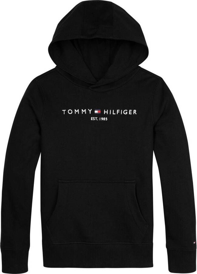 Tommy Hilfiger unisex hoodie met logo zwart Sweater Logo 104