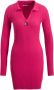 TOMMY JEANS Dames Jurken Tjw Collar Badge Sweater Dress Roze - Thumbnail 2