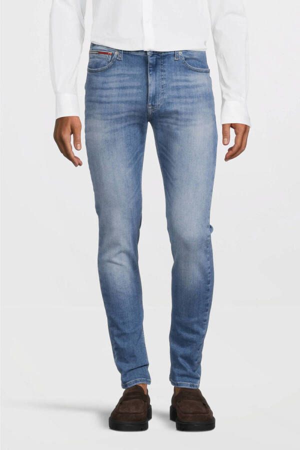 Tommy Jeans Blauwe effen jeans met ritssluiting en knoopsluiting Blue Heren