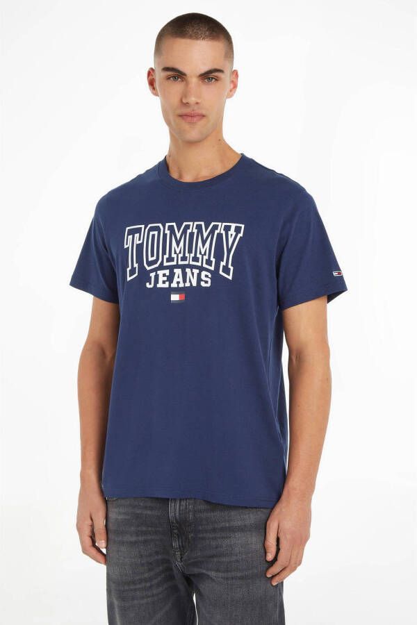 Tommy Jeans T-shirt met logo twilight navy