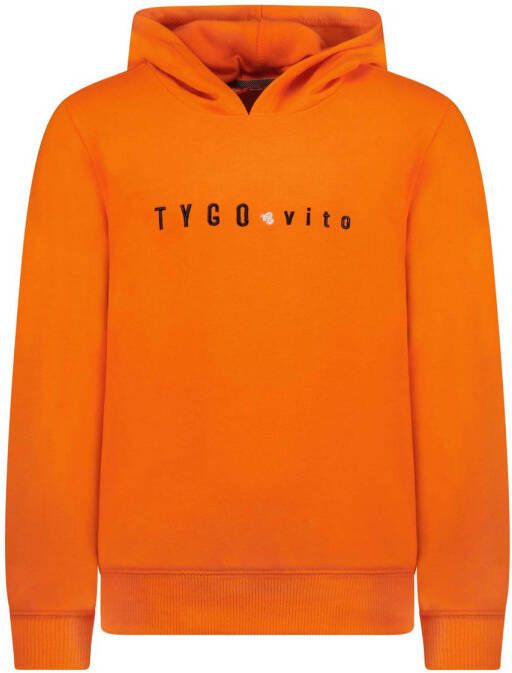 TYGO & vito hoodie oranje Sweater Effen 110 116 | Sweater van