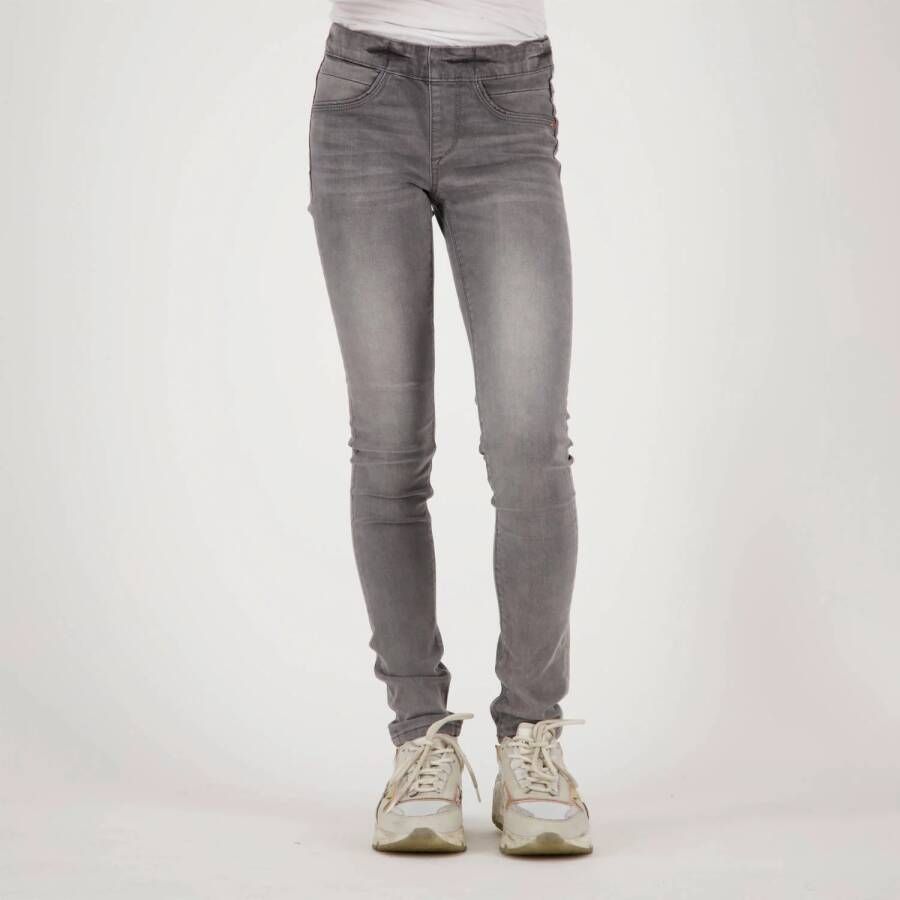 VINGINO super skinny jeans Belina mid grey Grijs Meisjes Denim Effen 140