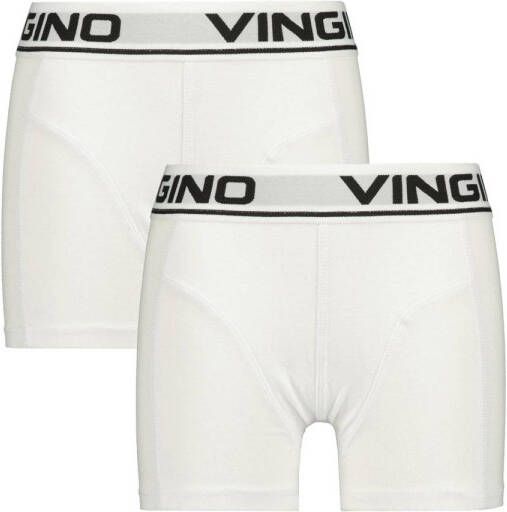 VINGINO boxershort set van 2 wit Jongens Stretchkatoen Effen 122 128