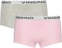 VINGINO shorts set van 2 lichtroze grijs melange Slip Meisjes Stretchkatoen 170 176 - Thumbnail 2