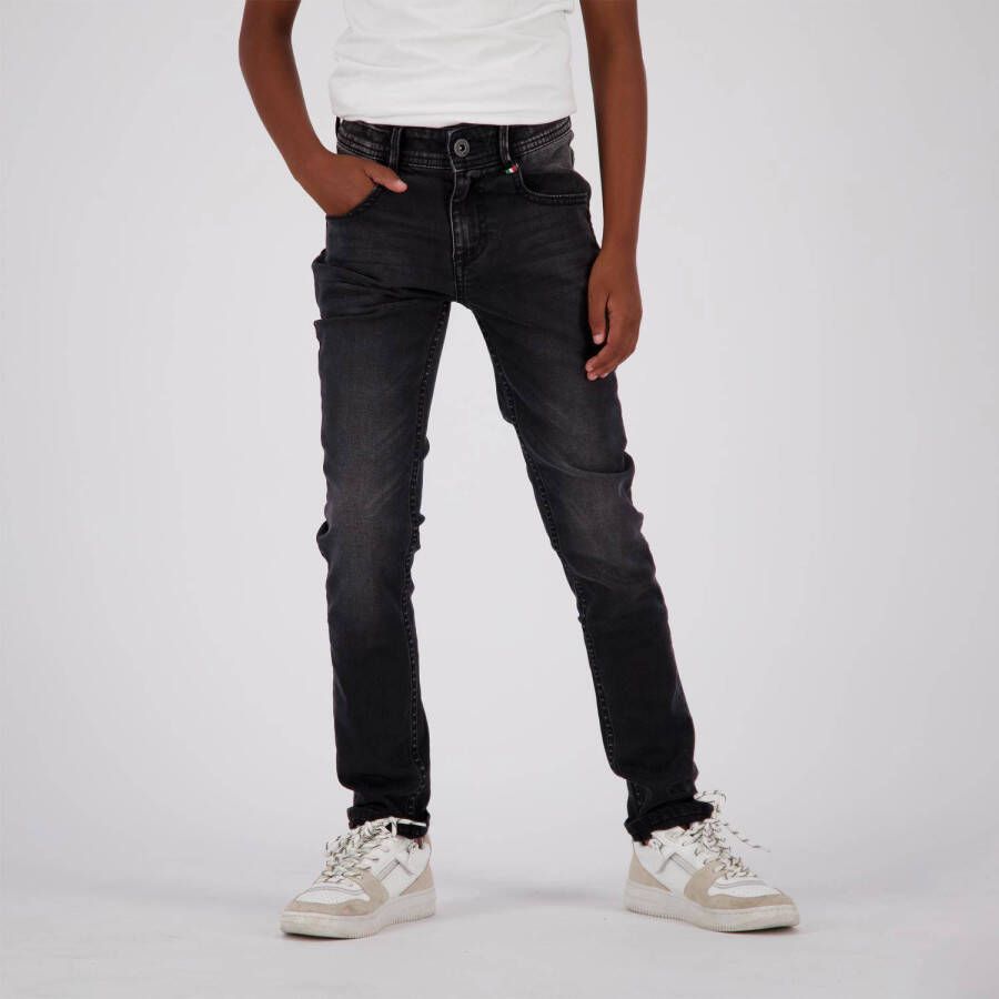 VINGINO skinny jeans APACHE black vintage Zwart Jongens Stretchdenim Effen 104