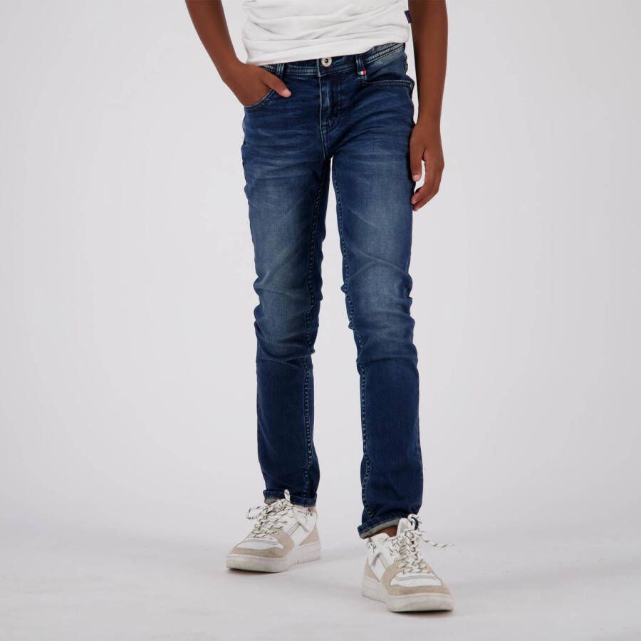 VINGINO skinny jeans APACHE deep dark Blauw Jongens Stretchdenim Effen 116