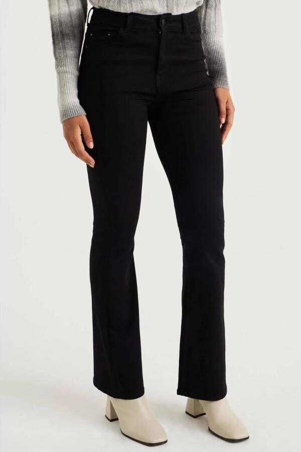 WE Fashion Blue Ridge high waist flared jeans black denim