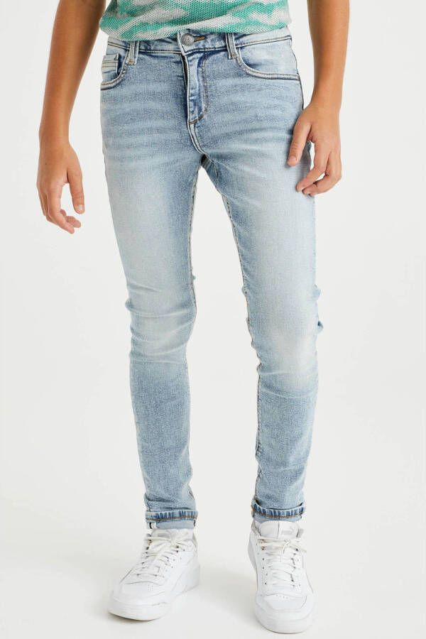 WE Fashion skinny jeans bleached denim