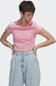 Adidas Originals Kort T-shirt met galonstrepen model 'CROPPED'
