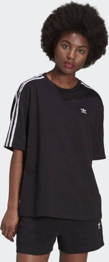 Adidas Originals Zwarte sport T-shirt voor vrouwen Black Dames