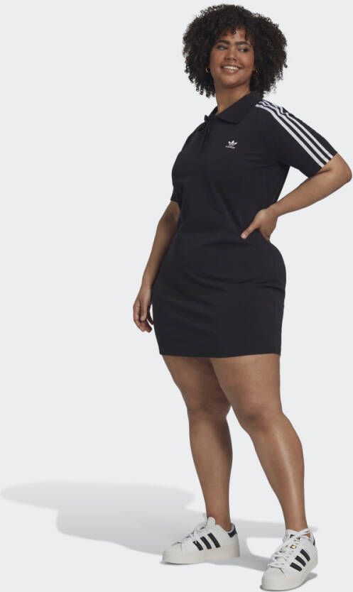 Adidas Originals Plus SIZE polojurk met labelstitching model 'TEE'