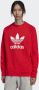 Adidas Rood Wit Lichtgewicht Crewneck Sweatshirt Red Heren - Thumbnail 1