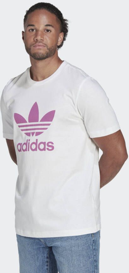 Adidas Trefoil Tee White Lilac T-shirt Regular Fit White Heren