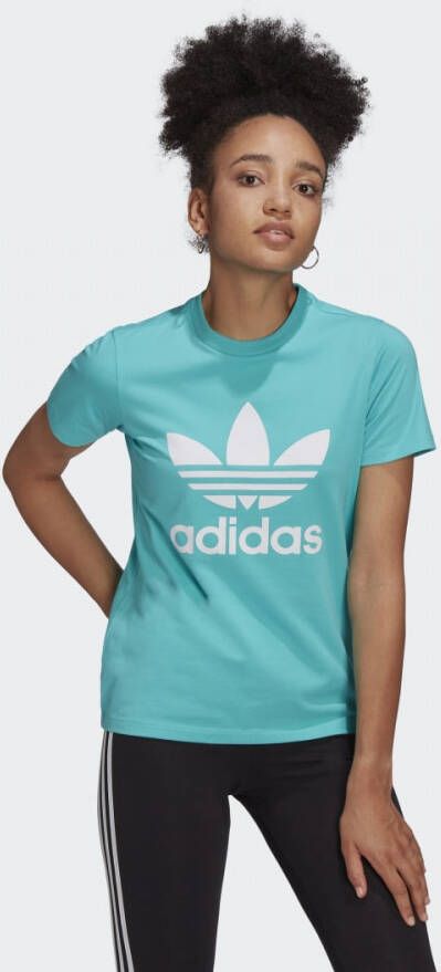 Adidas Originals Koszulka Adicolor Clics Trefoil Tee He6869 36 Blauw Dames