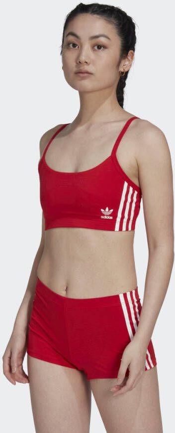 Adidas Originals Beugelloze-bh Comfort Flex Cotton met kenmerkend 3-strepen ontwerp