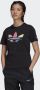 Adidas Zwarte Dames Trefoil Tee Korte Mouw Black Dames - Thumbnail 2