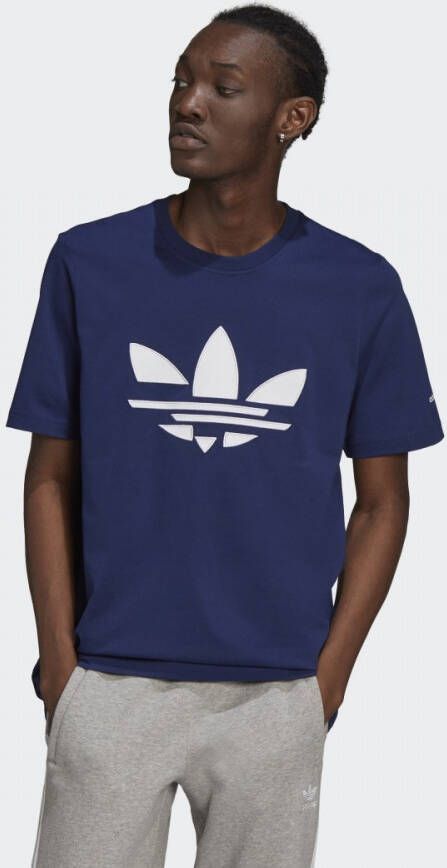 Adidas Shattered Trefoil Tee Nachtblauw Wit Blue Heren