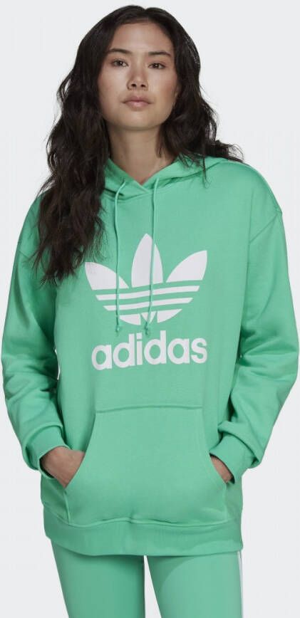 Adidas Vrouwen sweatshirt trf hoodie he6954 Groen Dames