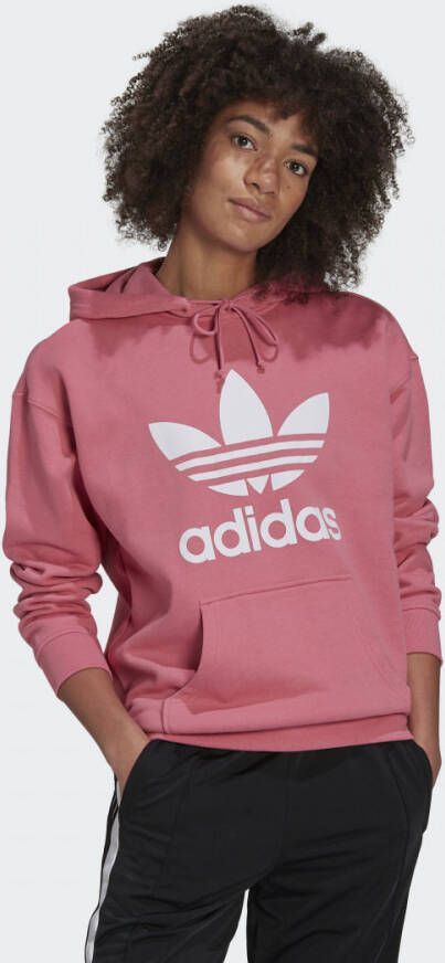 Adidas Rose Tone Lichtgewicht Hoodie met Kangoeroezak Pink Dames