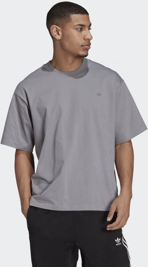 Adidas Grijze Classic Tee met Trefoil Logo Gray Heren