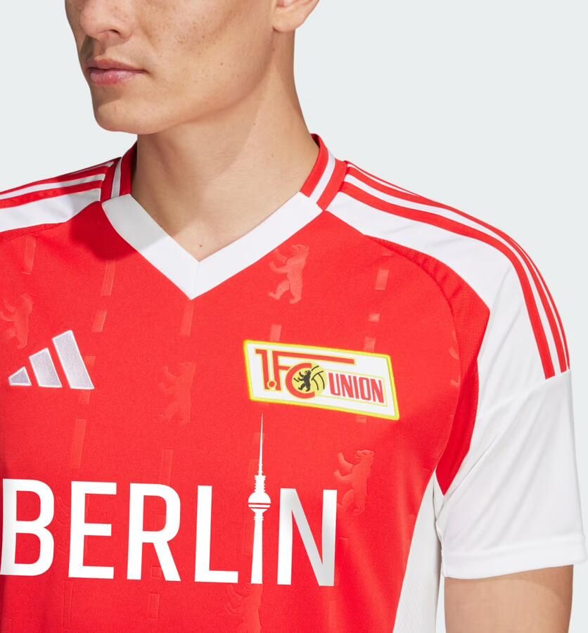 Adidas 1. FC Union Berlin 24 25 Thuisshirt Rood- Heren Rood