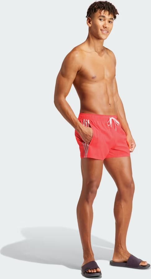 Adidas Rode Zwemshorts 3 Strepen Clx Red Heren - Foto 6