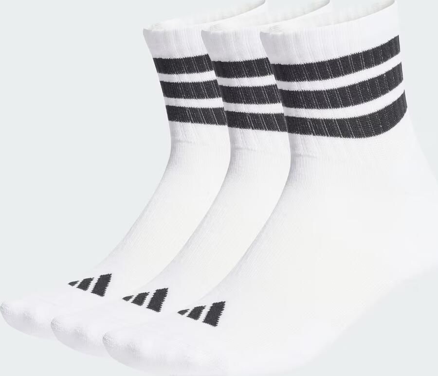 Adidas 3-Stripes Cushioned Sportswear Mid-Cut Sokken 3 Paar