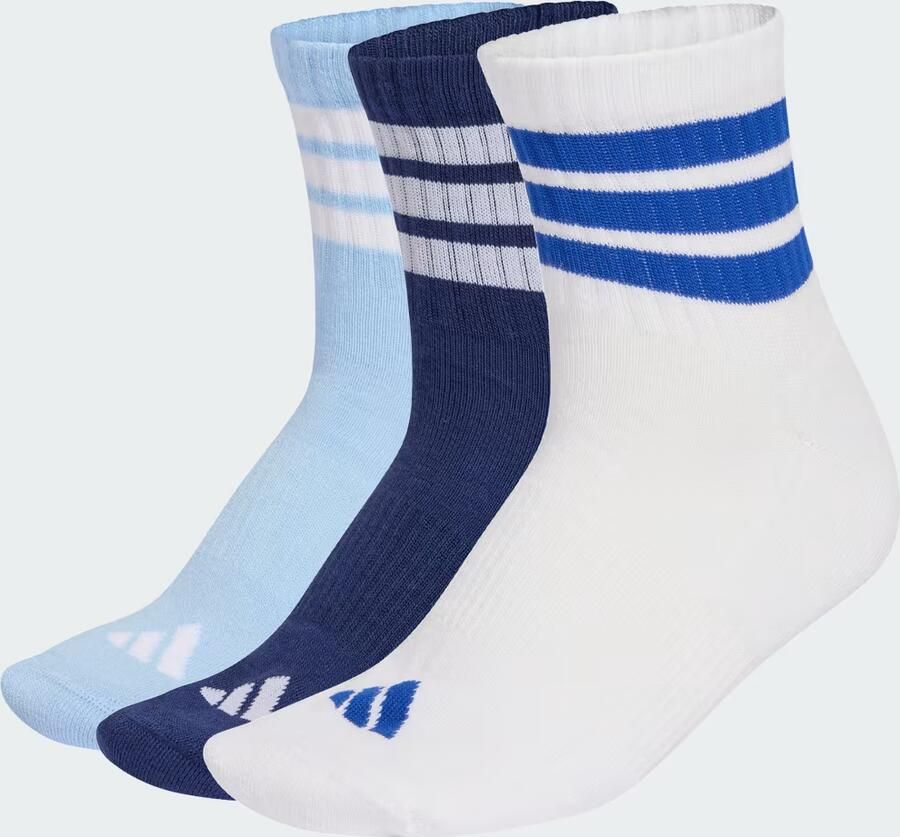 Adidas 3-Stripes Cushioned Sportswear Mid-Cut Sokken 3 Paar