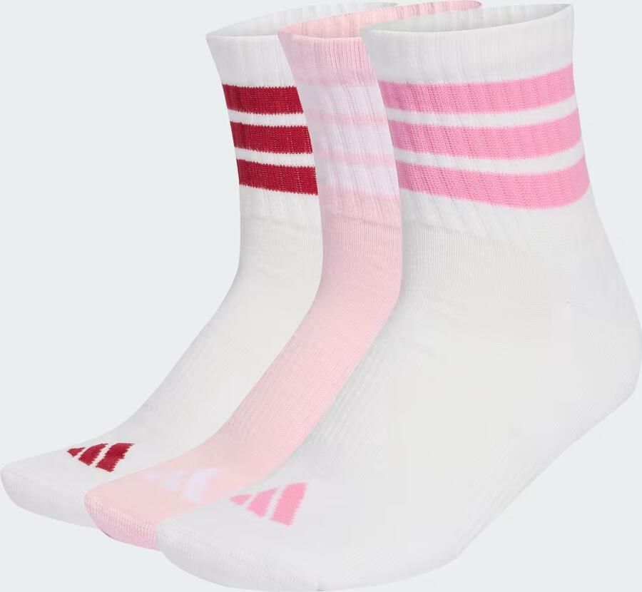 Adidas 3-Stripes Cushioned Sportswear Mid-Cut Sokken 3 Paar