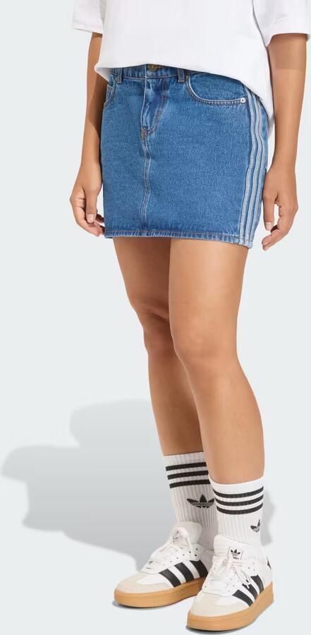 Adidas Originals 3-Stripes Denim Skirt Blauw- Dames Blauw - Foto 2