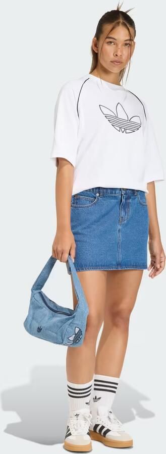 Adidas Originals 3-Stripes Denim Skirt Blauw- Dames Blauw - Foto 7