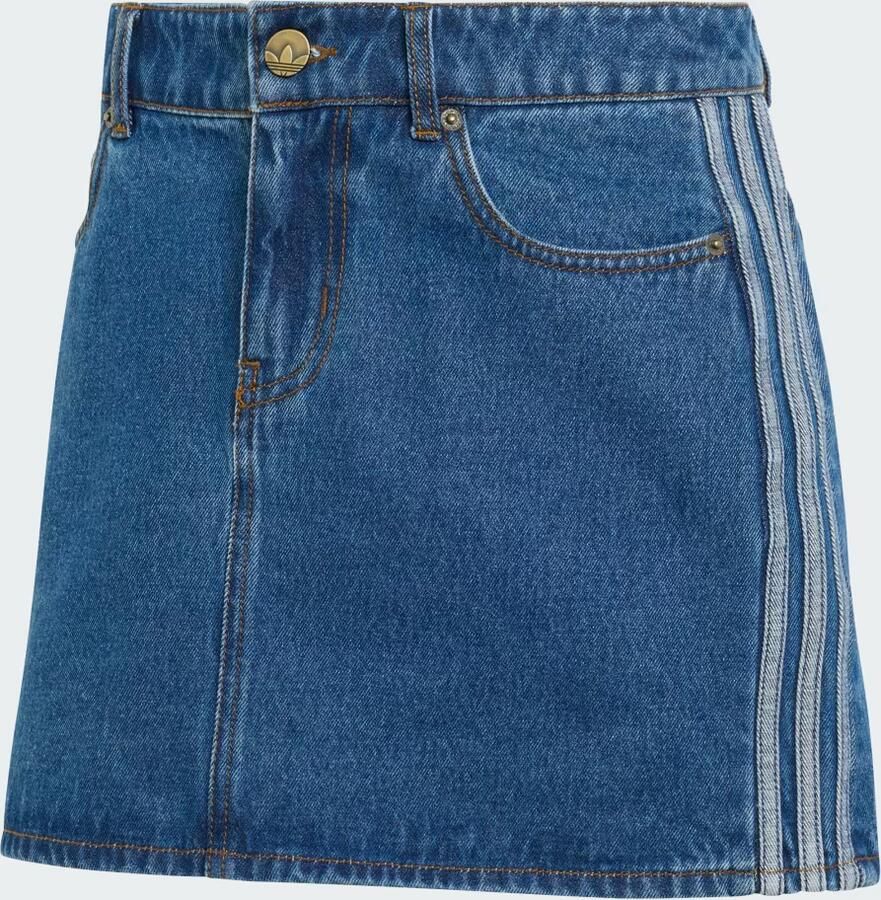 Adidas Originals 3-Stripes Denim Skirt Blauw- Dames Blauw - Foto 4