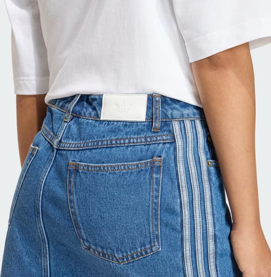 Adidas Originals 3-Stripes Denim Skirt Blauw- Dames Blauw - Foto 3