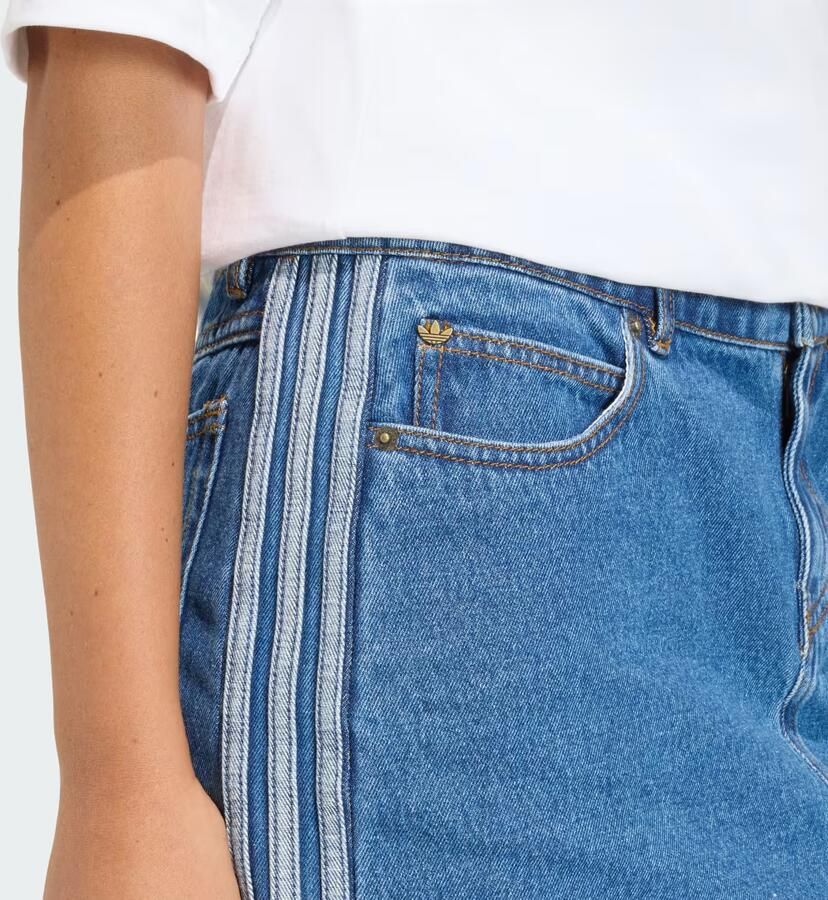 Adidas Originals 3-Stripes Denim Skirt Blauw- Dames Blauw - Foto 5