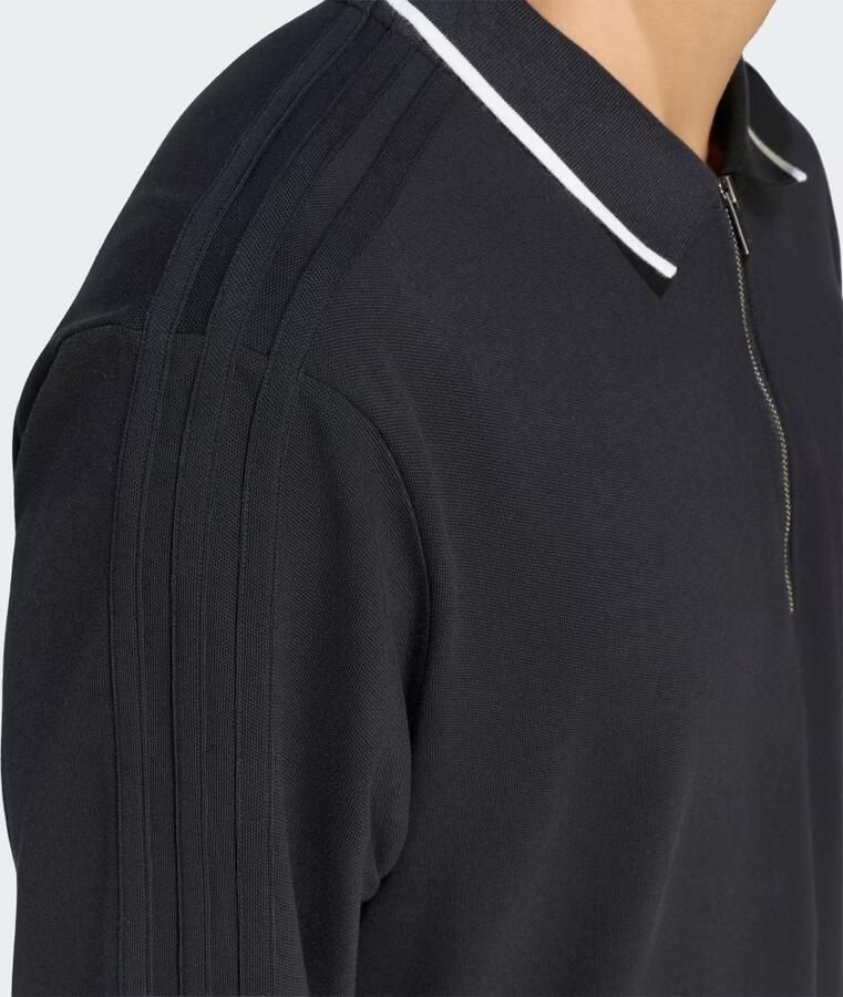 Adidas 3-Stripes Engineered Rib Poloshirt met Lange Mouwen - Foto 2