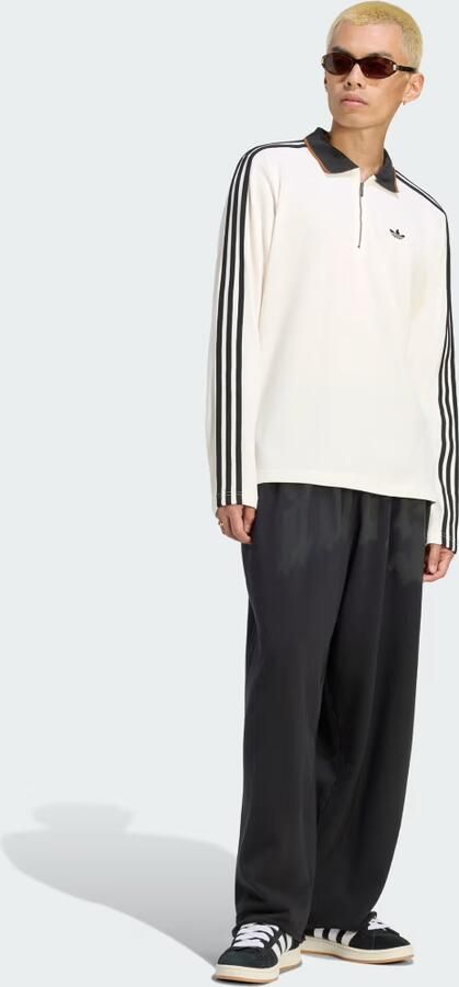Adidas 3-Stripes Engineered Rib Poloshirt met Lange Mouwen - Foto 5