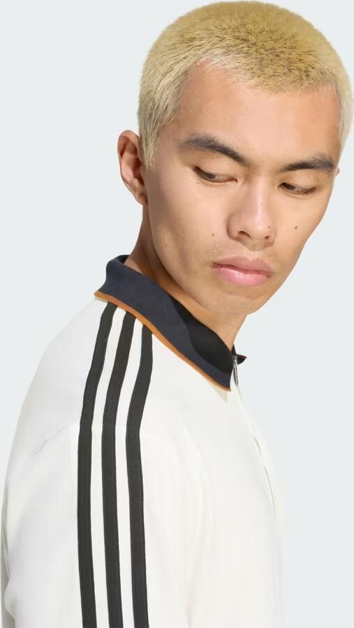 Adidas 3-Stripes Engineered Rib Poloshirt met Lange Mouwen - Foto 4